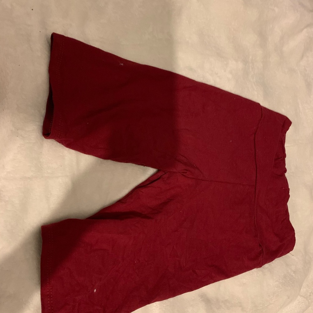 Red biker shorts